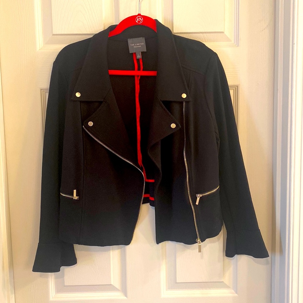 The Limited Collection Double Zip Blazer, Gold Accents, L, Never Worn